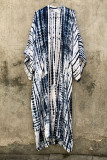 Fashion Vacation Print Frenulum Swimwears Cover Up