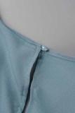 Fashion Street Solid Backless V Neck Loose Jumpsuits