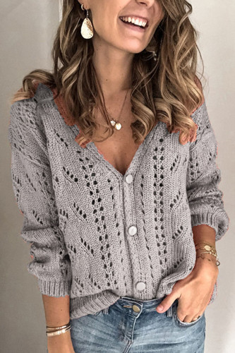 Fashion Street Adult Solid Cardigan V Neck Tops
