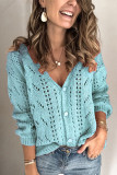 Fashion Street Adult Solid Cardigan V Neck Tops