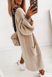 Casual Solid Patchwork Pocket Tops Sweater