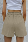 Casual Solid Patchwork Pocket Loose Wide Leg Solid Color Bottoms