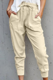Fashion Casual Solid Patchwork Loose Mid Waist Pencil Bottoms