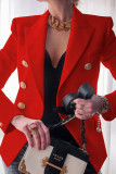 Fashion Casual Solid Patchwork Turn-back Collar Outerwear