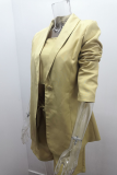 Ladies Chic Coat High Waist Shorts Three Pieces Suit