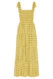 Fashion Street Dot Patchwork Spaghetti Strap Printed Dresses