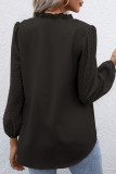 Fashion Casual Solid Patchwork V Neck Tops