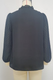 Fashion Casual Solid Patchwork V Neck Tops