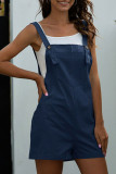Fashion Casual Solid Spaghetti Strap Loose Rompers