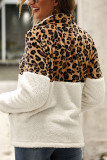 Fashion Patchwork Long Sleeve Leopard Print Top