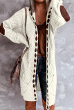 Casual Street Patchwork Contrast Hooded Collar Tops Sweater