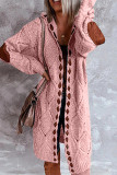 Casual Street Patchwork Contrast Hooded Collar Tops Sweater