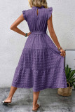 Elegant Solid Bandage Fold Texture Half A Turtleneck A Line Dresses
