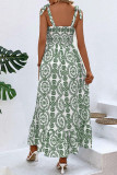 Bohemian Vacation National Totem Print Frenulum Slit Printed Dresses