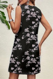 Casual Floral O Neck Vest Dresses