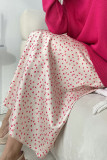 Celebrities Print Flowers Zipper High Waist Type A Full Print Bottoms