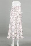 Celebrities Print Flowers Zipper High Waist Type A Full Print Bottoms