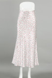 Celebrities Print Flowers Zipper High Waist Type A Full Print Bottoms