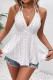 Sexy Solid Color Hollow Out Lace Up Halter Tops