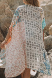 Vacation Geometric Print Patchwork Swimwears Cover Up