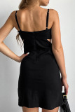 Sexy Solid Color Sling Dresses