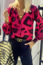 Street Bohemian Geometric Print V Neck Tops