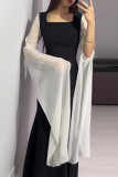Celebrities Solid Color Slit Contrast Square Neck Evening Dresses