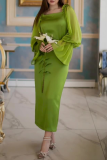 Celebrities Prom Solid Color Zipper Square Neck Princess Dresses