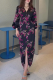 Daily Celebrities Floral Print Slit V Neck Wrapped Skirt Dresses