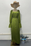 Celebrities Prom Solid Color Zipper Square Neck Princess Dresses