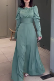 Casual Celebrities Solid Color Stringy Selvedge Off Shoulder Waist Skirt Dresses