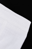 Elegant Solid Buckle O Neck Sleeveless Two Pieces