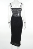 Sexy Party Solid Color Backless One Step Skirt Dresses