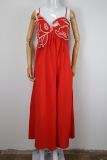 Sexy Animal  Patchwork Backless Irregular Sling Dresses