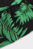 Elegant Floral Print Lace Up V Neck A Line Dresses