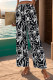 Casual Floral Print Patchwork Loose High Waist Straight Full Print Bottoms