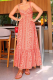 Sexy Floral Print Patchwork V Neck Sling Dresses