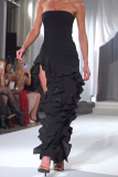 Sexy Solid Color Patchwork Irregular Stringy Selvedge Strapless Irregular Dresses