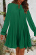 Casual Daily Solid Color Lace Up Pleated O Neck Pleated Dresses