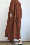 Casual Solid Color Pocket Lace Up Outerwear