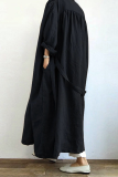 Casual Solid Color Pocket Lace Up Outerwear