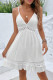 Sexy Vacation Solid Color Lace Hollow Out V Neck Sling Dresses