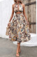 Sexy Bohemian Floral Print Hollow Out Strap Design Halter Printed Dresses