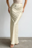 Elegant Leopard Print Jacquard Zipper Regular High Waist Full Print Bottoms