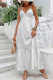 Sexy Solid Color Patchwork V Neck Sling Dresses