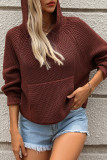Casual Street The stars Pocket Patchwork Weave Hooded Tops