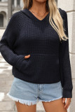 Casual Street The stars Pocket Patchwork Weave Hooded Tops