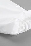Casual Street Solid Color Buttons Irregular Turndown Collar Tops