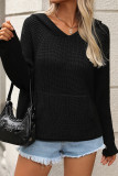 Casual Street The stars Pocket Patchwork Weave Hooded Tops