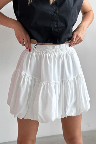 Casual Daily Solid Color Patchwork Loose High Waist Type A Solid Color Bottoms